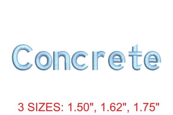 Concrete Embroidery Font: A Modern Touch for Creative Projects