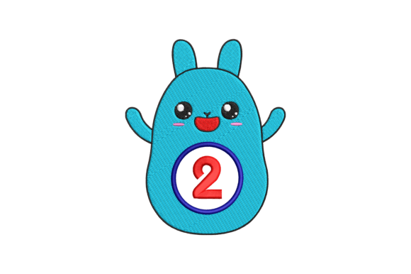Cute Rabbit Number 2: A Versatile Embroidery Design for Creative Projects