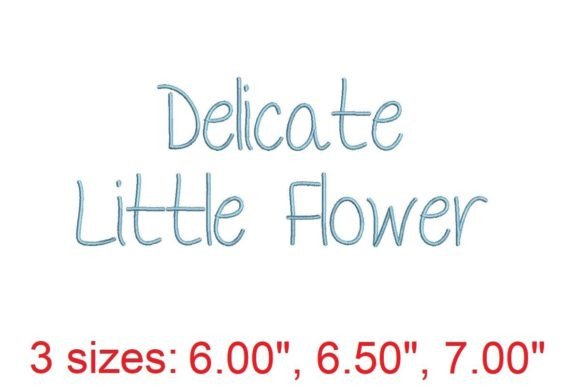 Delicate Little Flower Embroidery Font