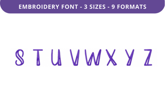 Ease My Mind Font Uppercase S to Z: A Versatile Embroidery Font for Creative Projects