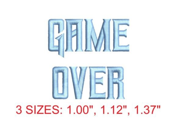Game Over Embroidery Font