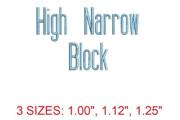 High Narrow Block Font: Elevating Embroidery with Precision and Style