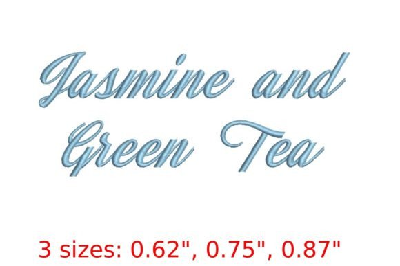 Jasmine and Green Tea Script Font: A Delight for Embroidery Enthusiasts