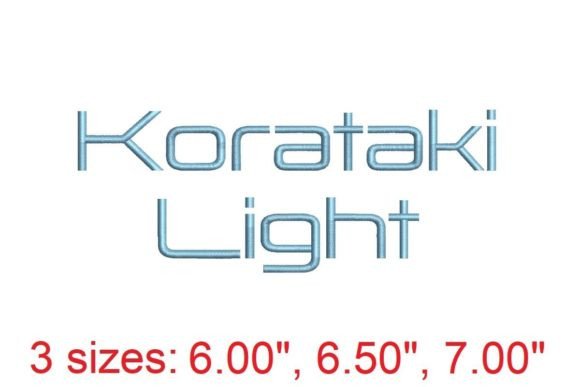 Korataki Light Embroidery Font: A Versatile Script for Creative Embroidery