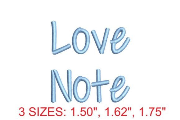 Love Note Embroidery Font