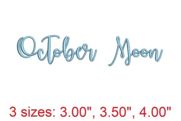 October Moon Embroidery Font: A Celestial Touch for Your Creative Projects