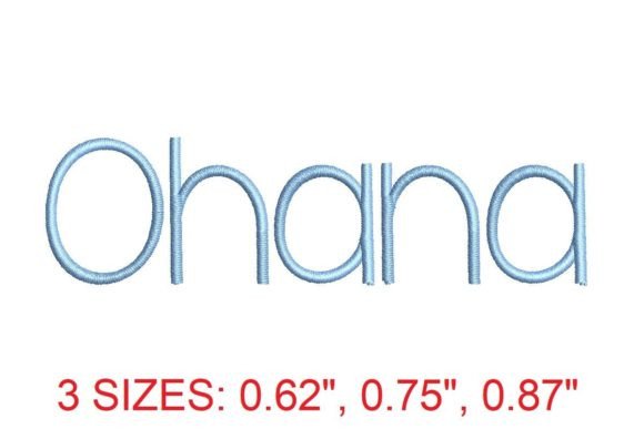 Ohana Embroidery Font
