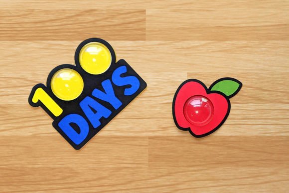 School Candy Dome Holders Apple 100 SVG
