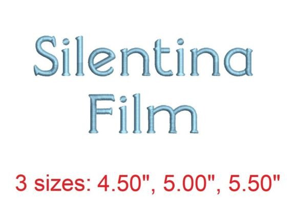Silentina Film Embroidery Font