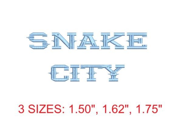 Snake City Embroidery Font: A Bold Choice for Edgy Design