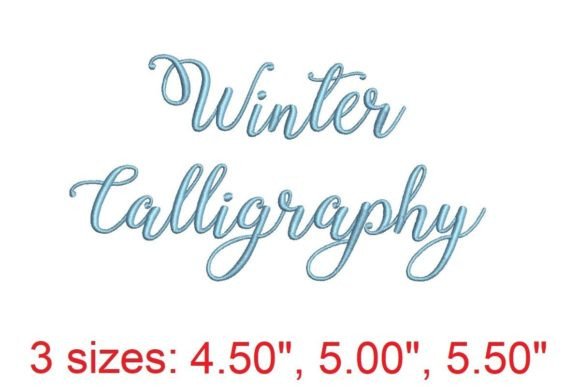 Winter Calligraphy Embroidery Font